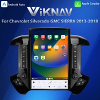Viknav Car Radio For Chevrolet  Silverado / GMC SIERRA 2013-2018 HD Touch Screen Android Head Unit Wirless Carplay GPS Navigation Player Autoradio (black 128GB)
