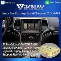 Viknav Linux System Interface Box For Jeep Grand Cherokee  2014-2019 Wireless Apple CarPlay Android Auto Stereo Only Support Original Car Screen