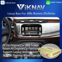Viknav Linux System Interface Box For Alfa Romeo Glulietta Wireless Apple CarPlay Android Auto Stereo Only Support Original Car Screen
