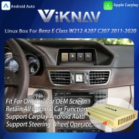 Viknav Linux System Interface Box For Benz E Class W212 C207 A207 2011-2020 Wireless Apple CarPlay Android Auto Stereo Only Support Original Car Screen