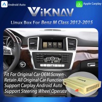 Viknav Linux System Interface Box For Benz M Class 2012-2015 Wireless Apple CarPlay Android Auto Stereo Only Support Original Car Radio Screen