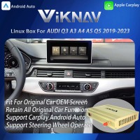 Viknav Linux System Interface Box For AUDI Q3 A3 A4 A5 Q5 2019-2023 MIB3 Wireless Apple CarPlay Android Auto Stereo Only Support Original Car Screen