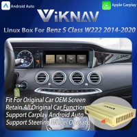 Viknav Linux System Interface Box For Benz S Class W222 2014-2020 Wireless Apple CarPlay Android Auto Stereo Only Support Original Car Radio Screen