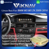 Viknav Linux System Interface Box For BMW M3 M5 Z4 2009-2016 CIC Wireless Apple CarPlay Android Auto Stereo Only Support Original Car Screen