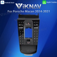 Viknav LCD Full Touch Car Saddle Dashboard Screen for Porsche Macan 2014-2021 Car Central Control Air Conditioning Vents Car Center Console Saddle Interior Decorative Accessories