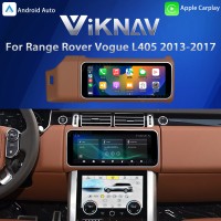 Viknav 12.3 inch Android Radio For Land Rover Range Rover Vogue L405 2013-2017 Wireless Carplay Android Auto Multimedia player GPS Navigation Auto Stereo Touch Screen(Brown)