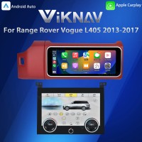 Viknav 12.3 inch Android Radio AC Panel For Land Rover Range Rover Vogue L405 2013-2017 Wireless Carplay Android Auto Multimedia player GPS Navigation Auto Stereo Air Conditioning Touch Screen(Red)