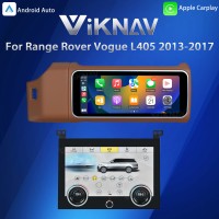 Viknav 12.3 inch Android Radio AC Panel For Land Rover Range Rover Vogue L405 2013-2017 Wireless Carplay Android Auto Multimedia player GPS Navigation Auto Stereo Air Conditioning Touch Screen(Brown)