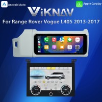 Viknav 12.3 inch Android Radio AC Panel For Land Rover Range Rover Vogue L405 2013-2017 Wireless Carplay Android Auto Multimedia player GPS Navigation Auto Stereo Air Conditioning Touch Screen(Ivory)