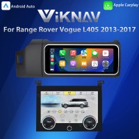 Viknav 12.3 inch Android Radio AC Panel For Land Rover Range Rover Vogue L405 2013-2017 Wireless Carplay Android Auto Multimedia player GPS Navigation Auto Stereo Air Conditioning Touch Screen(Black)