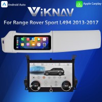 Viknav 12.3 inch Android Radio AC Panel For Land Rover Range Rover Sport L494 2013-2017 Wireless Carplay Android Auto Multimedia Player GPS Navigation Auto Stereo Air Conditioning Touch Screen(Ivory)