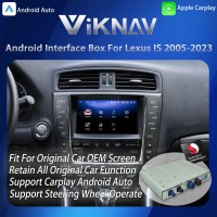 Viknav Android 13 Interface Box for Lexus IS 2005-2023 Wireless CarPlay Decoder Android Auto GPS Navigatipn  Original Car Radio Screen