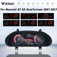 Viknav Linux 12.3 Inch Digital Cluster Dashboard Speedometer Panel For Maserati GT GC GranTurismo 2007-2017 Virtual Digital Instrument Cluster Cockpit