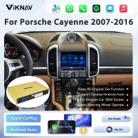 Viknav Linux System Wireless Carplay Android Auto Decorder Box for Porsche Cayenne 2007-2016 Upgrade Interface Decoding Box Autolink Airplay