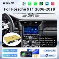 Viknav Linux System Wireless Carplay Android Auto Decorder Box for Porsche 911 2006-2018 Upgrade Interface Autolink Airplay Decoding Box