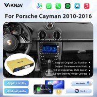 Viknav Linux System Wireless Carplay Android Auto Decorder Box for Porsche Cayman PCM 3.1 2010-2016 Decoding Box Upgrade Interface Autolink Airplay