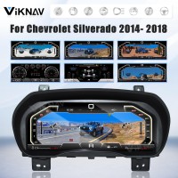 Viknav 13 Inch Car Digital Cluster For Chevrolet Silverado GMC SIERRA 2014- 2018 LCD Car Digital Speedometer Dashboard Panel Instrument Panel Virtual Cockpit