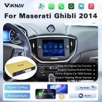 Viknav Linux System Wireless Carplay Android Auto Decorder Box for Maserati Ghibli 2014 Decoding Box Upgrade Interface Autolink Airplay