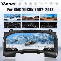 Viknav 15.1 Inch LCD Screen Car Digital Cluster For GMC Yukon Chevrolet Silverado Tahoe Suburban 2007-2013 Linux System Car Digital Speedometer Dashboard Panel Instrument Panel Virtual Cockpit