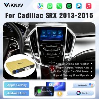 Viknav Linux Decoder Box for Cadillac SRX 2013-2015 Linux System Wireless CarPlay Android Auto Upgrade Interface Retain OEM Screen