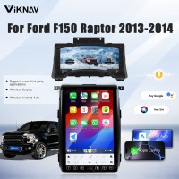 Viknav 14.4 Inch Car Radio Android and Digital Cluster Dashboard Panel Speedometer For Ford F150 2013-2014 Stereo Wireless Carplay Android Auto Touch Screen GPS Navigation Multimedia Player