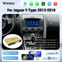 Viknav Linux System Wireless Carplay Android Auto Decorder Box For Jaguar F-Type 2013-2018 GPS Navigatipn Original Car Radio Screen