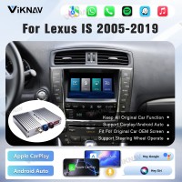 Viknav Linux Interface Box for Lexus IS 2005 -2019 Wireless CarPlay Decoder Android Auto GPS Navigatipn Original Car Radio Screen