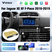 Viknav Linux Interface Box for Jaguar XE XF F-Pace 2016-2019 Wireless CarPlay Decoder Android Auto GPS Navigatipn Original Car Radio Screen