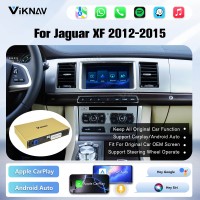 Viknav Linux System Wireless Carplay Android Auto Decorder Box For Jaguar XF 2012-2015 GPS Navigatipn Original Car Radio Screen
