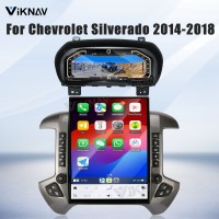 Viknav 15.6 inch Touch Screen Android Car Radio For Chevrolet Silverado GMC SIERRA 2014-2018 Wireless Carplay GPS Navigation With 13 Inch Car Digital Cluster