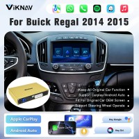 Viknav Linux System Wireless CarPlay Android Auto Decoder Box for Buick Regal 2014 2015 Upgrade Interface Retain OEM Screen Airplay Mirroring Box