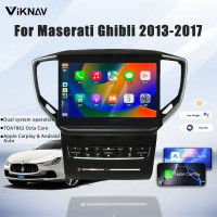 10.4 Inch Touch Screen Android System Car Radio For Maserati Ghibli 2013-2017 Wireless Apple Carplay Multimedia Player GPS Navigation Head Unit(128GB)