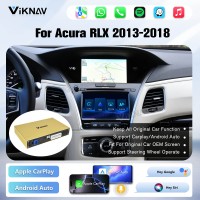 Viknav Linux System Wireless Carplay Android Auto Decorder Box For Acura RLX 2013-2018 GPS Navigatipn Original Car Radio Screen