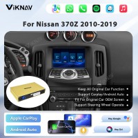 Viknav Linux System Decoder Box for Nissan 370Z Wireless CarPlay Android Auto Upgrade Interface Retain OEM CUE Screen & Functions