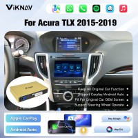 Viknav Linux System Wireless Carplay Android Auto Decorder Box For Acura TLX 2015-2019 GPS Navigatipn Original Car Radio Screen