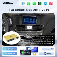 Viknav Linux System Wireless Carplay Android Auto Decorder Box For Infiniti Q70 2013-2019 GPS Navigatipn Original Car Radio Screen