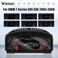 Viknav Digital Instrument Cluster 12.3 inch For BMW 7 Series E65 E66 2004-2008 Linux System Vertical Screen Car Speed Meter Car Dashboard Digital Panel