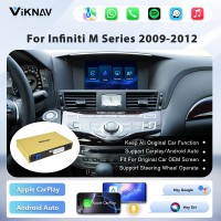 Viknav Linux System Decoder Box for Infiniti M Series Wireless CarPlay Android Auto Upgrade Interface Retain OEM CUE Screen & Functions