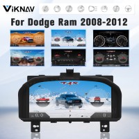 Viknav Car Digital Cluster For Dodge Ram 1500 2500 3500 2008-2012 LCD Car Digital Speedometer Dashboard Panel Instrument Panel Virtual Cockpit