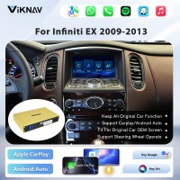 Viknav Linux System Decoder Box for Infiniti EX 2009-2013 Wireless CarPlay Android Auto Upgrade Interface Retain OEM CUE Screen & Functions