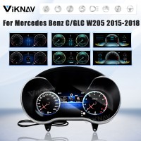 Viknav 12.3 Inch Digital Cluster Car Speedometer For Mercedes Benz C/GLC W205 2015-2018 Linux System Car Instrument Cluster Screen Instrument Replacement (NTG5.0/5.1)