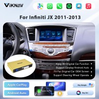 Viknav Linux System Wireless Carplay Android Auto Decorder Box For Infiniti JX 2011-2013 GPS Navigatipn Original Car Radio Screen