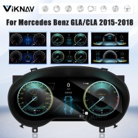 Viknav 12.3 Inch Digital Cluster Car Speedometer For Mercedes Benz GLA/CLA 2015-2018 Linux System Car Instrument Cluster Screen Instrument Replacement (NTG4.5/5.0)