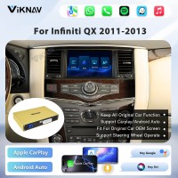 Viknav Linux System Wireless Carplay Android Auto Decorder Box For Infiniti QX 2011-2013 GPS Navigatipn Original Car Radio Screen