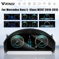 Viknav 12.3 Inch Digital Cluster Car Speedometer For Mercedes Benz E- Class W207 2010-2015 Linux System Car Instrument Cluster Screen Instrument Replacement (NTG4.0/4.5)
