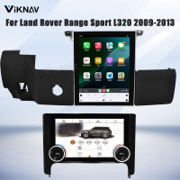 Viknav Android Radio AC Panel For Land Rover Range Sport L320 2009-2013 Wireless Carplay Android Auto Radio Touch Screen GPS Navigation Multimedia Player Air Conditioning Control(Black-LHD)