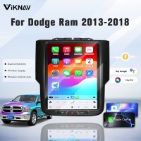 Viknav 10.5 Inch Touch Screen Car Radio For Dodge Ram 2013-2018 Upgrade Android Head Unit Wirless Carplay GPS Navigation Player Autoradio (128GB)