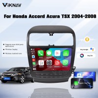 Viknav Android Car Stereo For Honda Accord Acura TSX 2004-2008 Car Radio Wireless Carplay Android Auto GPS Navigation Multimedia Player Head Unit 128GB