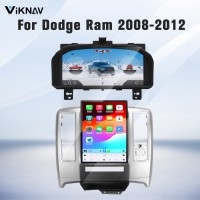 Viknav 13.8 inch Touch Screen Android Car Radio For Dodge RAM 2008- 2012 Wireless Carplay GPS Navigation With 13.1 Inch Car Speedometer