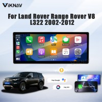 Viknav 12.3 inch Android Radio For Land Rover Range Rover V8 L322 2002-2012 Multimedia Player GPS Navigation Stereo Wireless Carplay Android Auto Touch Screen